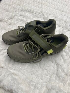 adidas Men's Trailcross CL Athletic Shoes in Olive Green with Lime Accents